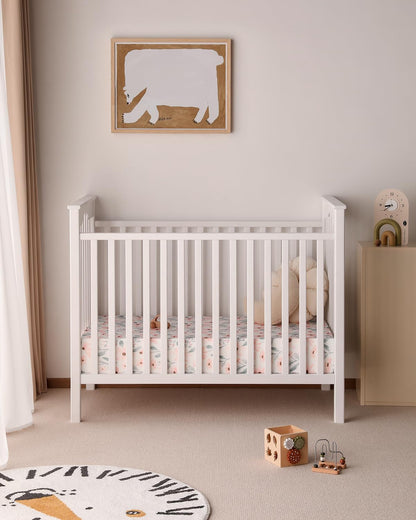 Yoofoss Crib Sheets Girl 2 Pack, 52x28 Fitted Baby Crib Sheet Fits for Standard Crib and Toddler