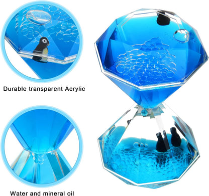 Coitak Liquid Motion Bubbler Timer for Sensory Play, Fidget Toy, Desk Top, 3 Pack, Assorted Colors