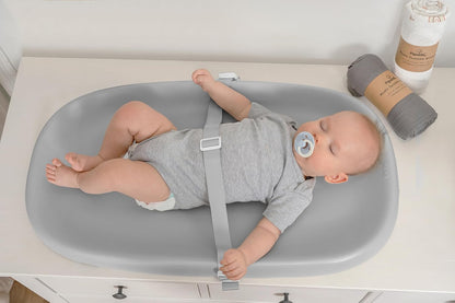 Papablic Wipeable Baby Changing Pad with Removable Safety Strap, Easy to Clean & Non-Slip