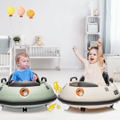 12V Electric Ride on Bumper Car for Toddlers, Kids Bumper Car with Remote Control, 360 Degree Spin