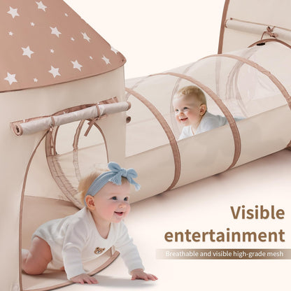 Sumbababy Kids Tent with Crawl Tunnel: Ball Pit for Toddlers - Ball Pit Tunnels for Young Children