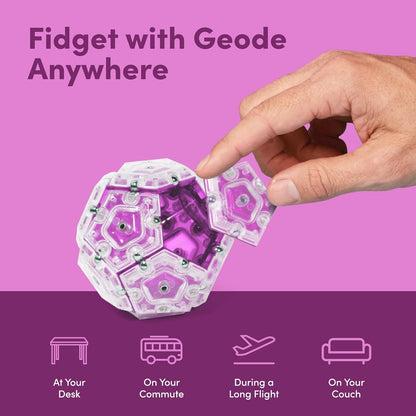 Speks Geode Sphere Magnetic Fidget Toy for Adults | Quiet Adult Sensory Toy for Stress Relief &