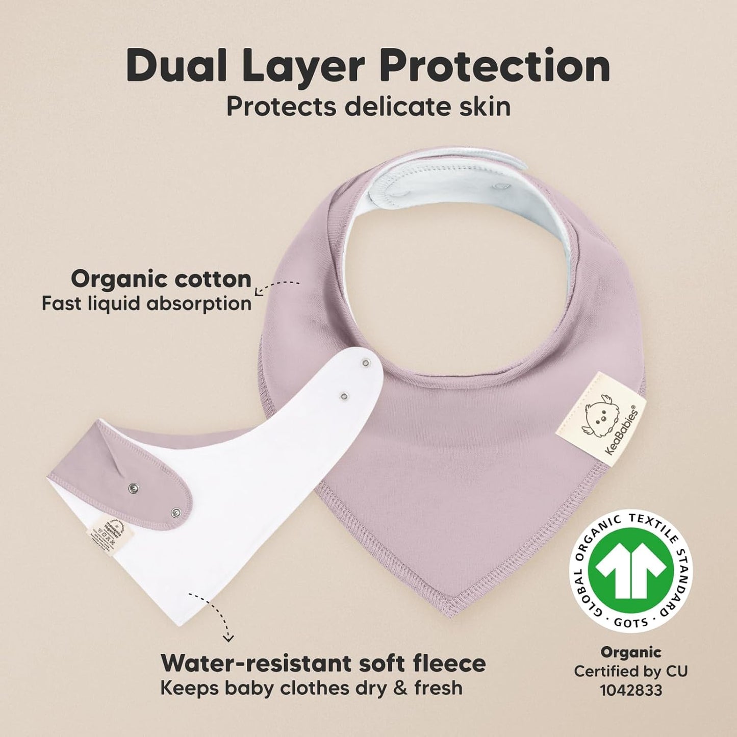 8-Pack Organic Baby Bandana Bibs for Girls - Super Absorbent Triangle Baby Bibs for Drooling and
