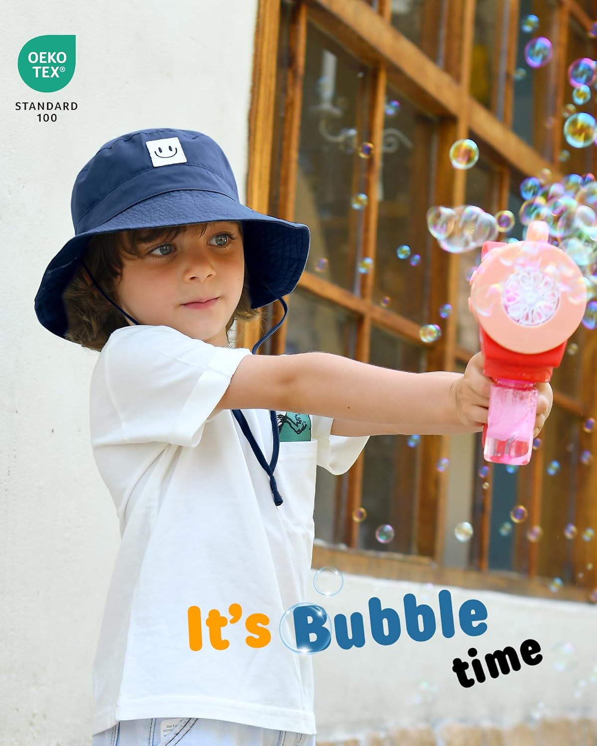 FURTALK Baby Sun Hat Smile Face Toddler Boys Girls Bucket Hat 0-5 Years Kids UPF 50+ Sun Protection