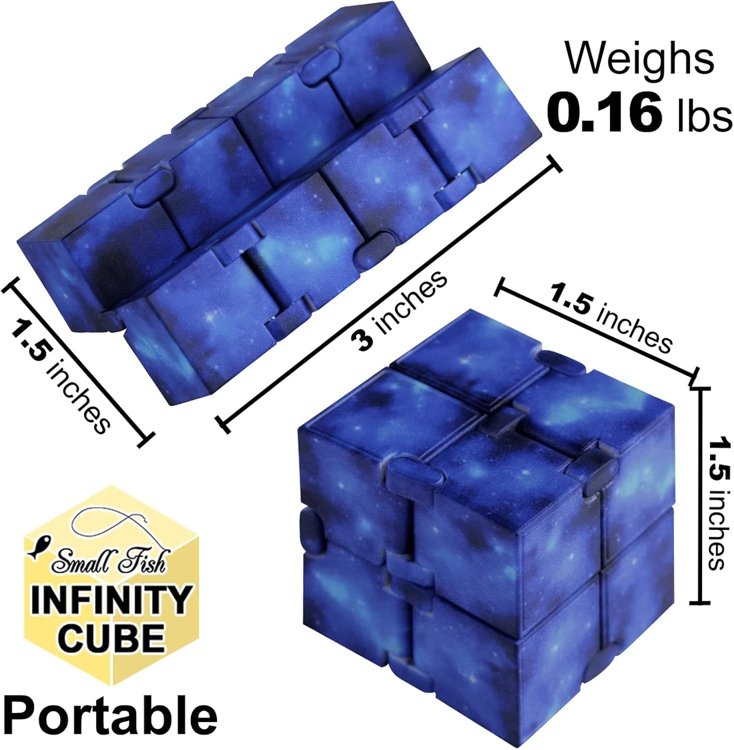 Infinity Cube Toy Fidget Galaxy, Fidget Sensory Cube Toy for Kids and Adults for Stress Relief and