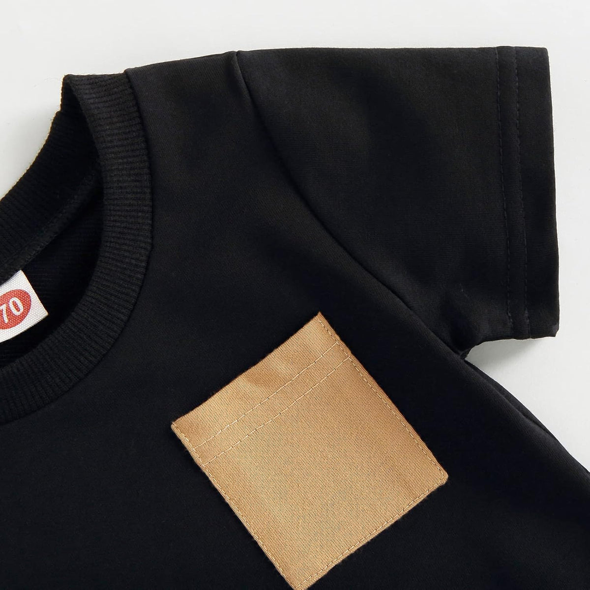 fhutpw Baby Toddler Boy Clothes Summer Outfits 6 12 18 24 Months Patchwork Short Sleeve T Shirt &