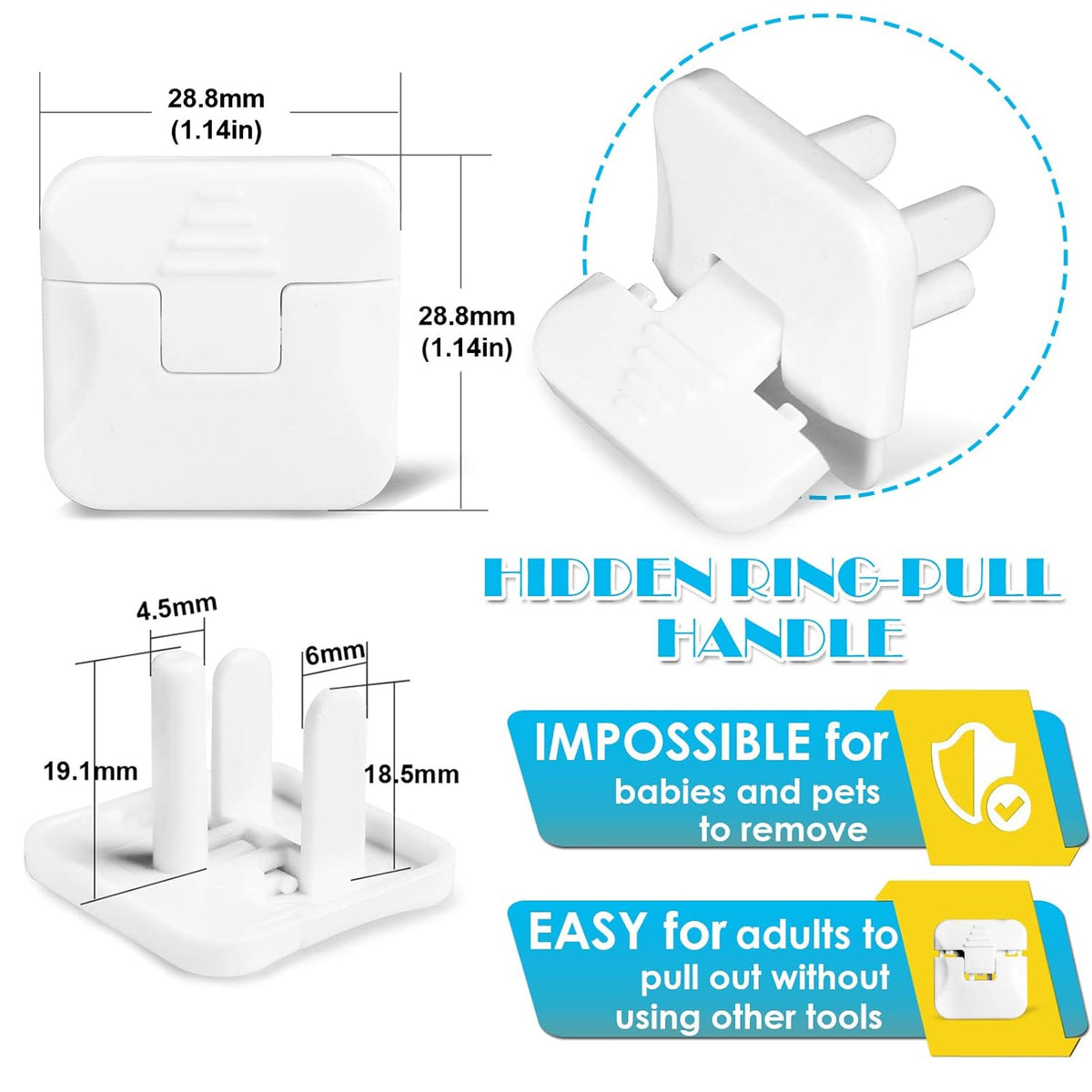 Outlet Covers Babepai 38-Pack White Child Proof Electrical Protector Safety Improved Baby Safety