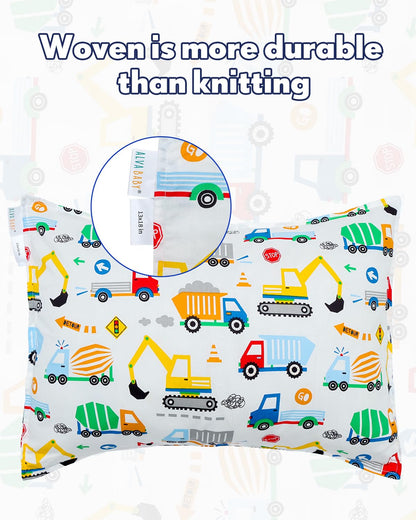 ALVABABY Toddler Pillowcases 2 Pack Cotton Kids Pillow Cover Fit 13"x 18" or 14"x20" Envelope for