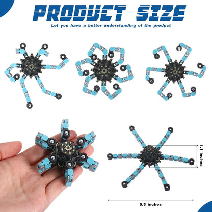 72 Pcs Transformable Fidget Spinners Bulk Robot Sensory Fidget Toys Stress Relief Spinner DIY