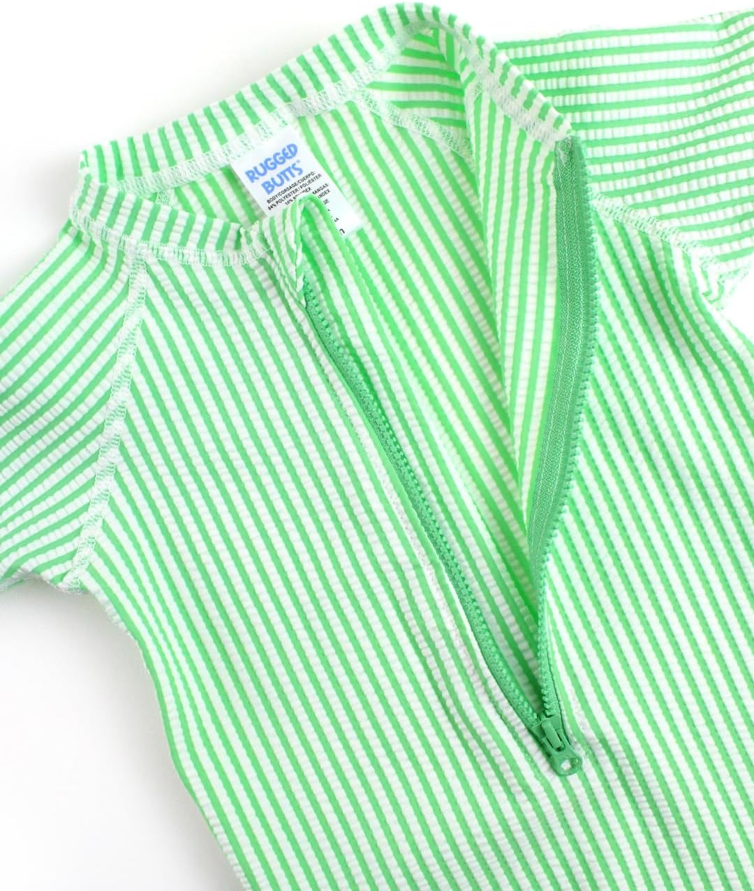 RUGGEDBUTTS Baby/Toddler Boy Swimsuit, One Piece Zipper Rash Guard Sunsuit with UPF 50+ Sun