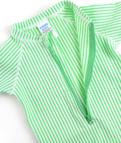 RUGGEDBUTTS Baby/Toddler Boy Swimsuit, One Piece Zipper Rash Guard Sunsuit with UPF 50+ Sun