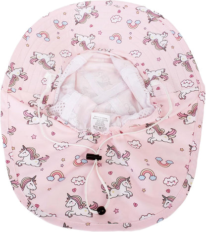 CHUNG Baby Sun Protection Hat Summer Toddler Adjustable UPF 50+ Wide Brim Neck Flap Beach Caps Boys