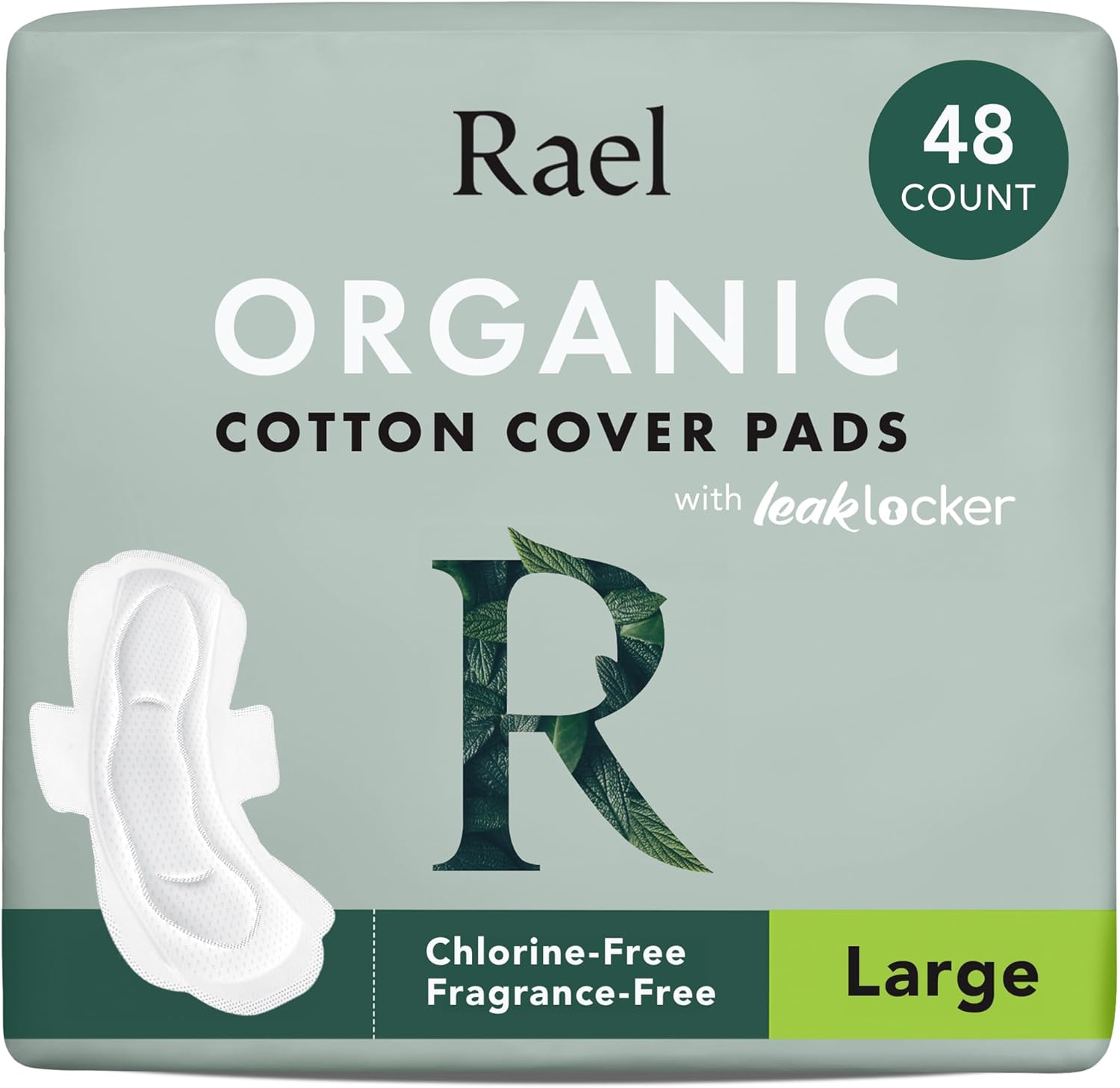 Rael Pads for Women, Organic Cotton Cover - Period Pads with Wings, Feminine Care, Sanitary