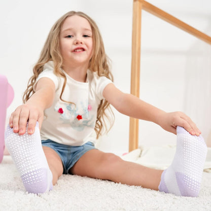 Zaples Baby Non Slip Grip Ankle Socks with Non Skid Soles for Infants Toddlers Kids Boys Girls