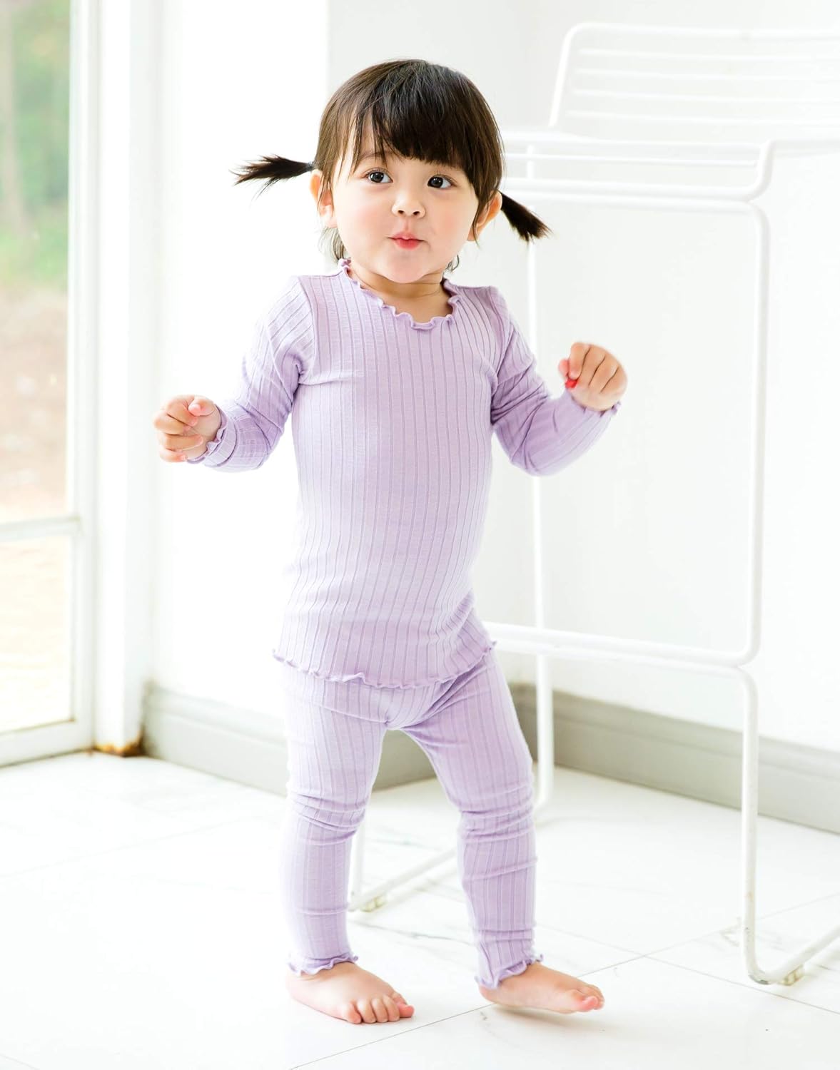 VAENAIT 6M-12Y Toddler Kids Girls Boys Soft Comfy Modal Tencel Solid Raglan Sleepwear Pajamas Pjs