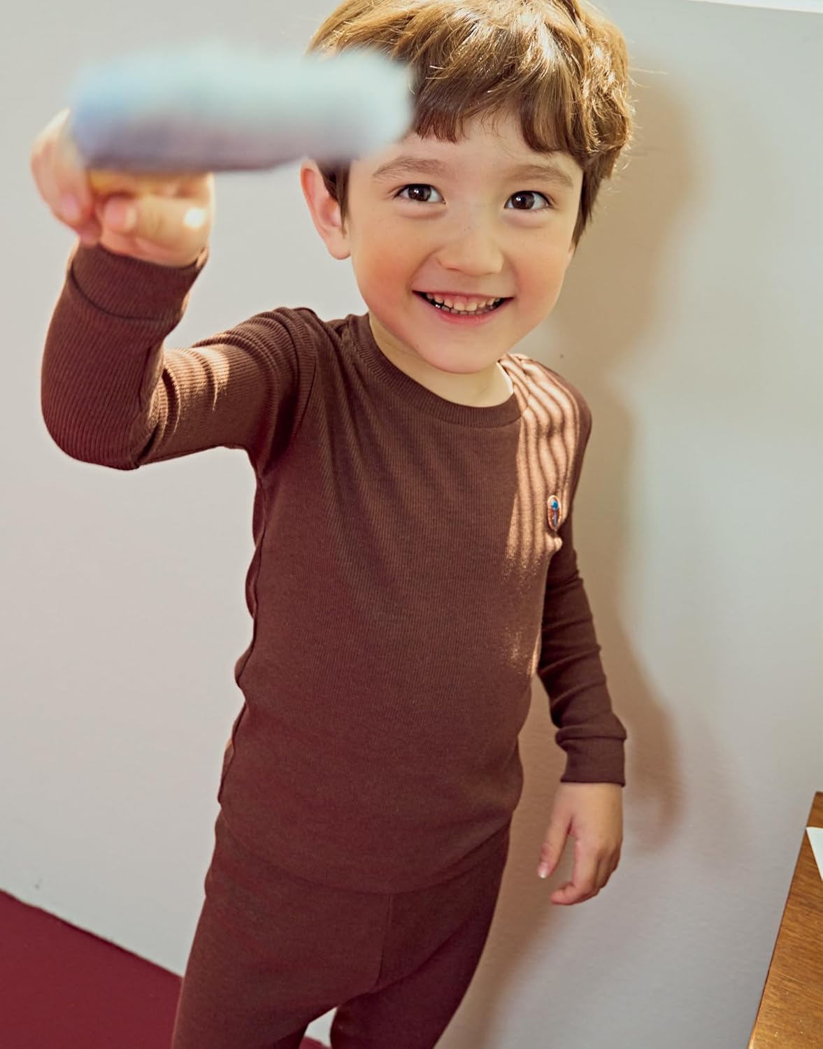 moimoln Pajamas Set 6M-5Y Solid Ribbed Unisex Baby & Toddler, Soft Viscose, Snug-Fit, Everyday