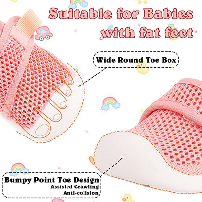 Baby First-Walking Shoes 1-4 Years Kid Shoes Trainers Toddler Infant Boys Girls Soft Sole Non Slip