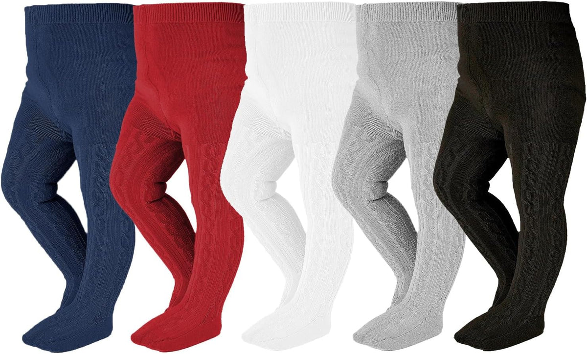 EPEIUS Baby Girl Tights Thick Cable Knit Leggings Stockings Cotton Pantyhose for Newborn Infant