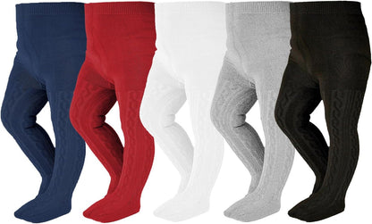 EPEIUS Baby Girl Tights Thick Cable Knit Leggings Stockings Cotton Pantyhose for Newborn Infant