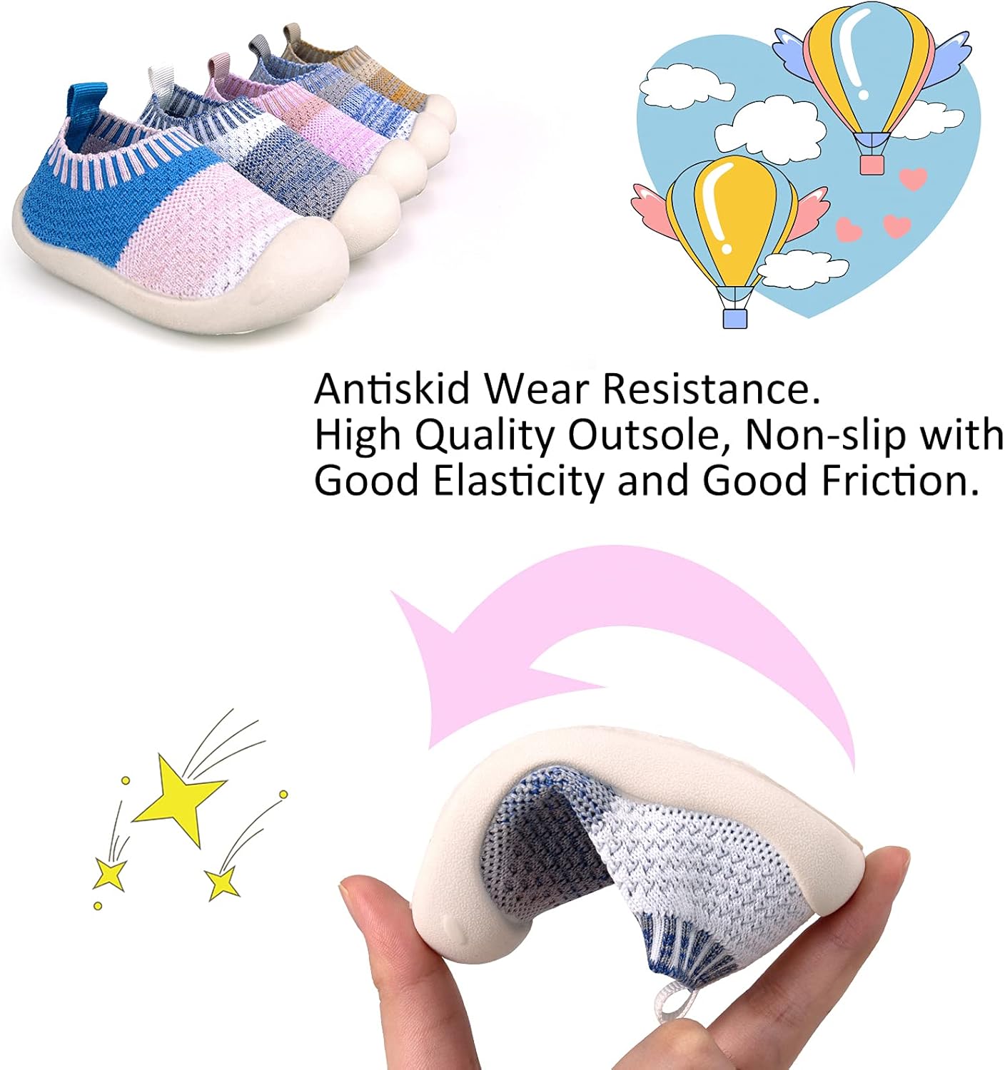 Baby First-Walking Shoes 1-4 Years Kid Shoes Trainers Toddler Infant Boys Girls Soft Sole Non Slip