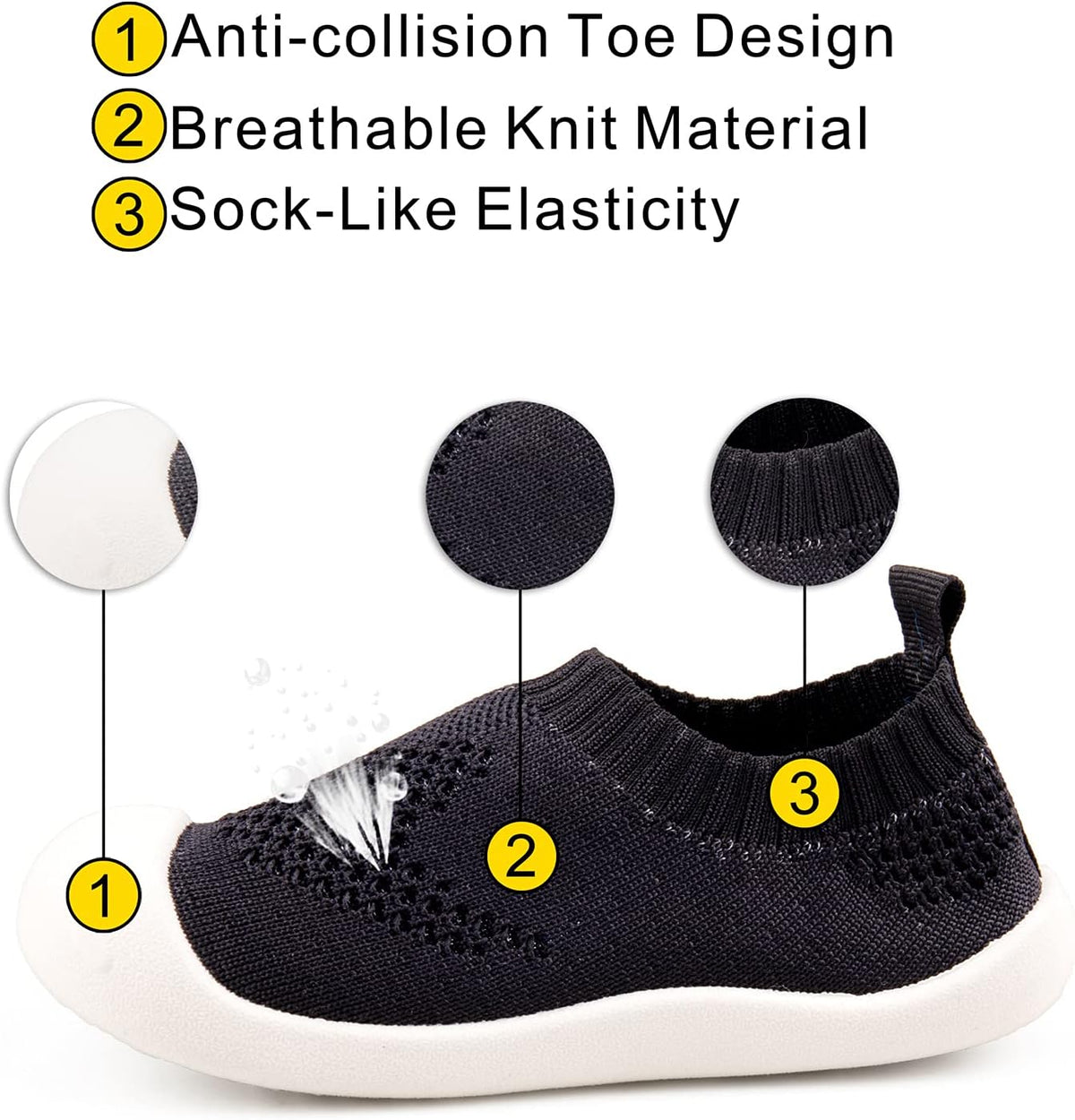 Baby First-Walking Shoes 1-4 Years Kid Shoes Trainers Toddler Infant Boys Girls Soft Sole Non Slip