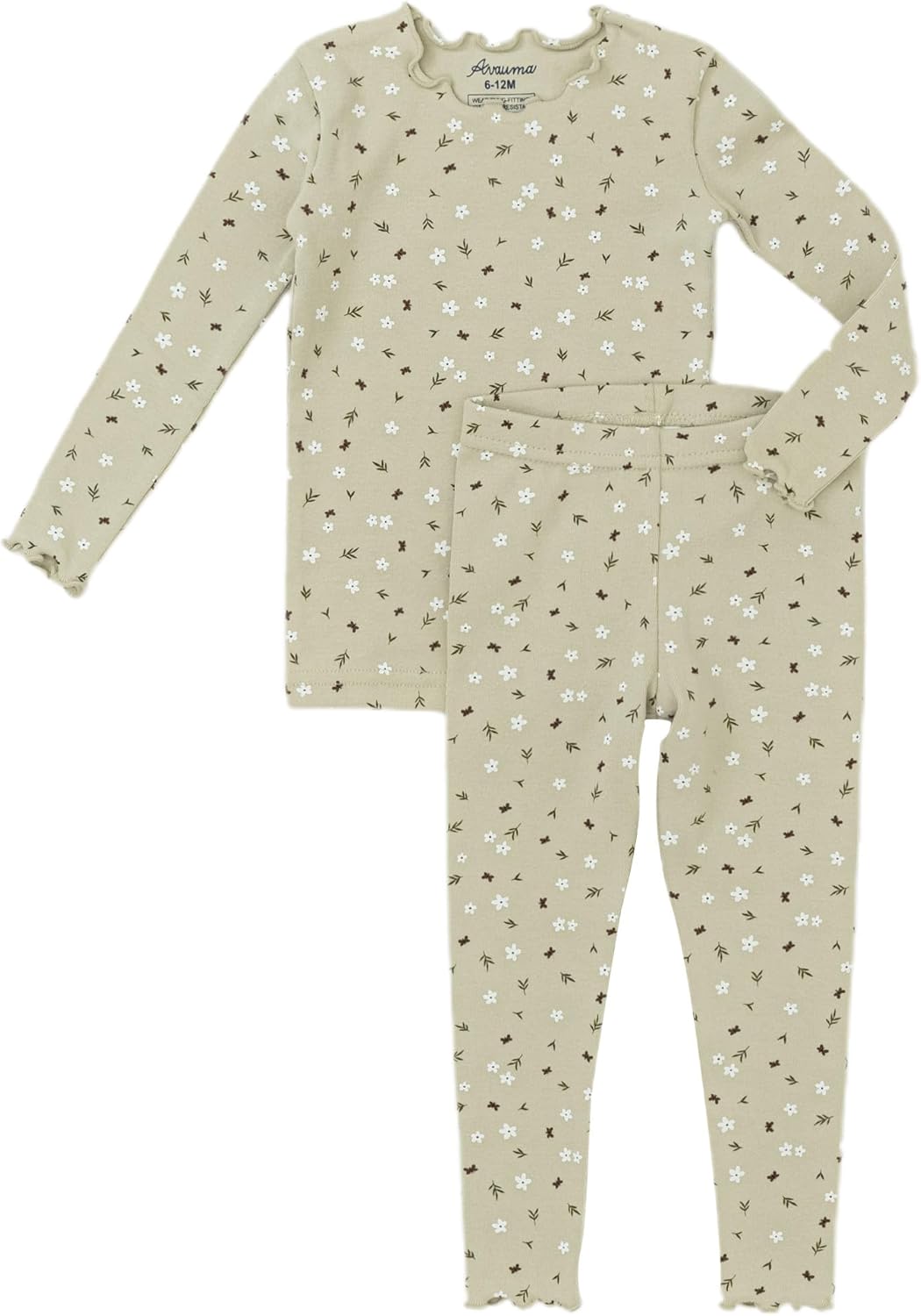 AVAUMA Baby Boy Girl Pajama Set 6M-7T Kids Cute Toddler Snug fit Flower Pattern Design Pjs Cotton