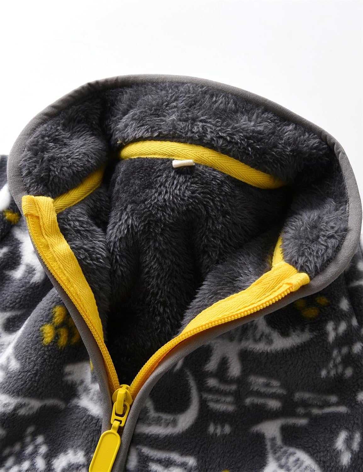 Kids Printed Polar Fleece Jacket Toddler Baby Boys Girls Autumn Winter Warm Sherpa Lining Outerwear