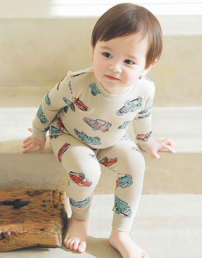 VAENAIT BABY 6M-12Y Kids Unisex Girls & Boys Soft Comfy Modal Tencel Sleepwear Pajamas 2pcs or 4pcs