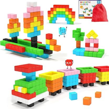 Magnetic Blocks for Toddlers -Classroom Must Haves STEM Learning Toys for 3-5 Year Old Boys &