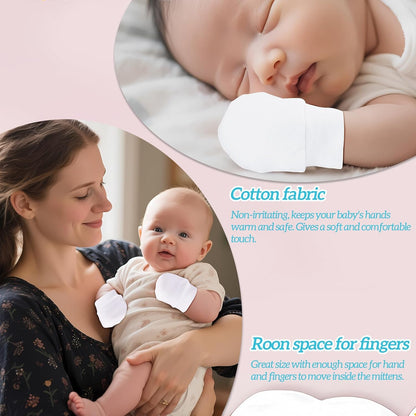 No Scratch Baby Mittens Newborn Infant Toddler Mittens Soft Elastic Wrist Gloves Mitten for 0-6