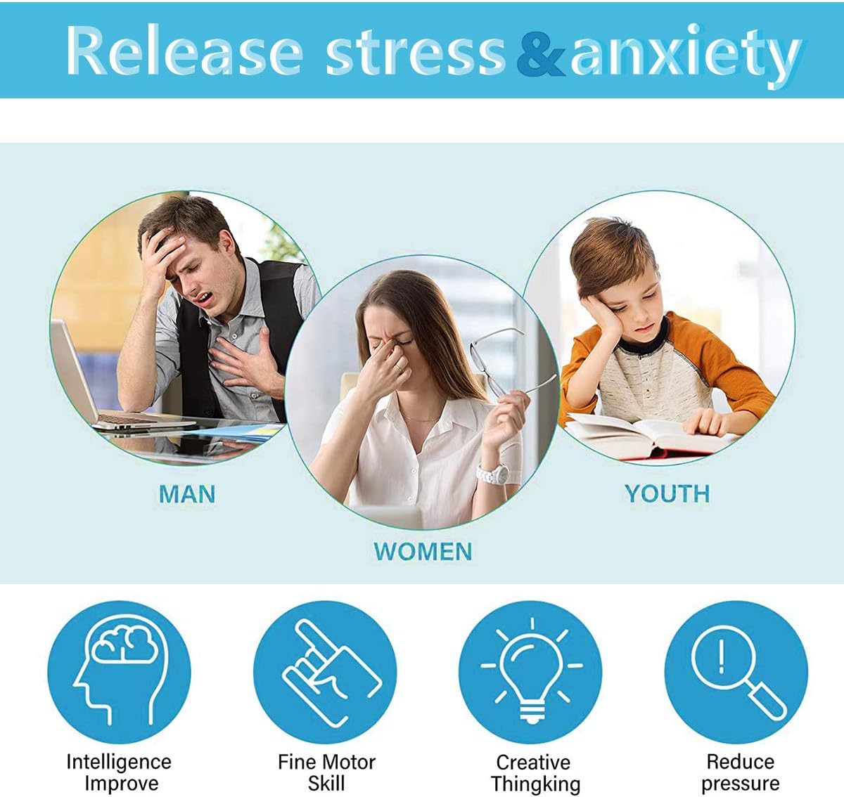 12 Sides Cube Toys,Fidget Toys Relieves Stress and Anxiety for Kids,Teens and Adults with