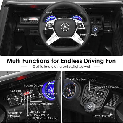 Costzon Ride on Car, Licensed Mercedes-Benz Maybach, 12V Battery Powered Vehicle Toy w/ 2 Motors