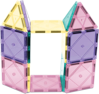 CreateOn Crayola Magnetic Tiles, Building Set for Kids, Magnetic Building Toys for Kids, STEM