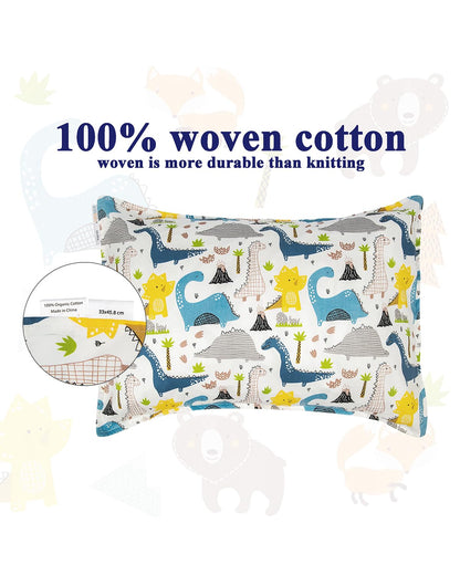 ALVABABY Toddler Pillowcases 2 Pack Organic Cotton Kids Pillow Cover Fit 13"x 18" or 12"x16"