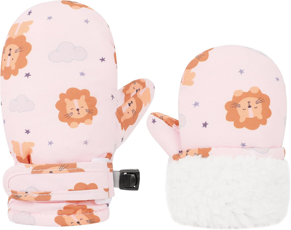 Toddler Gloves Kids Mittens Winter Warm Lined Fleece Gloves Waterproof Snow Baby Mitten for Boys
