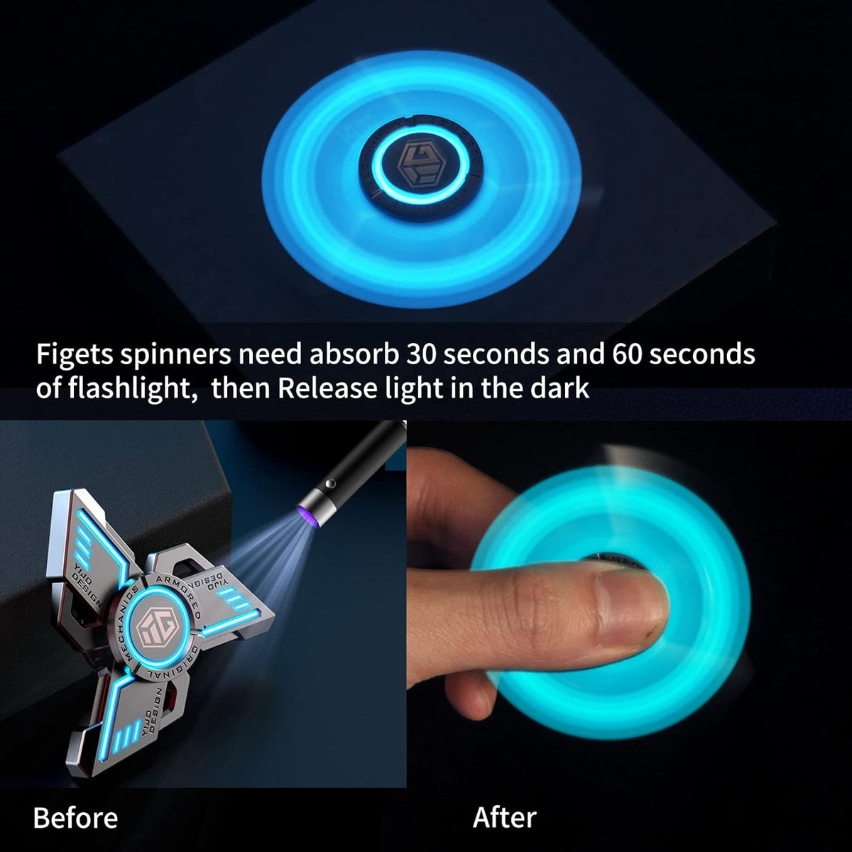 INNÔPLUS Fidget Spinner, Fidget Spinners Cool, Fidget Spinners for Kids, Stress Anxiety ADHD Relief