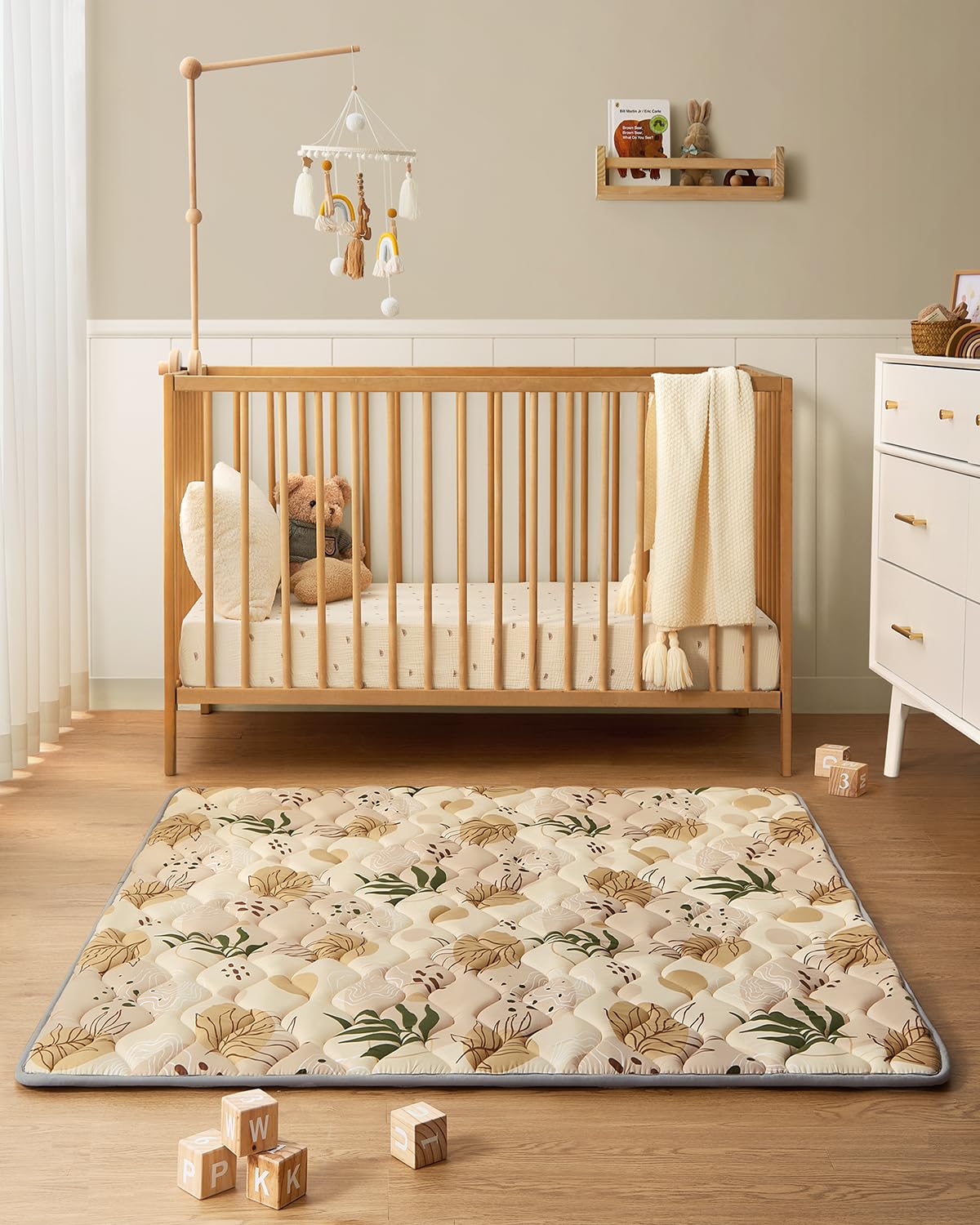 Blissful Diary Baby Play Mats for Floor, 50x50 Playpen Mat, Thicken Cushioning Padding Foam