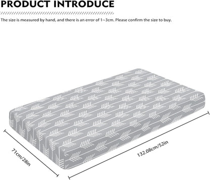 White Arrow Fitted Crib Sheet Grey Baby Crib Sheet Fit Standard Crib and Toddler Mattress,Crib