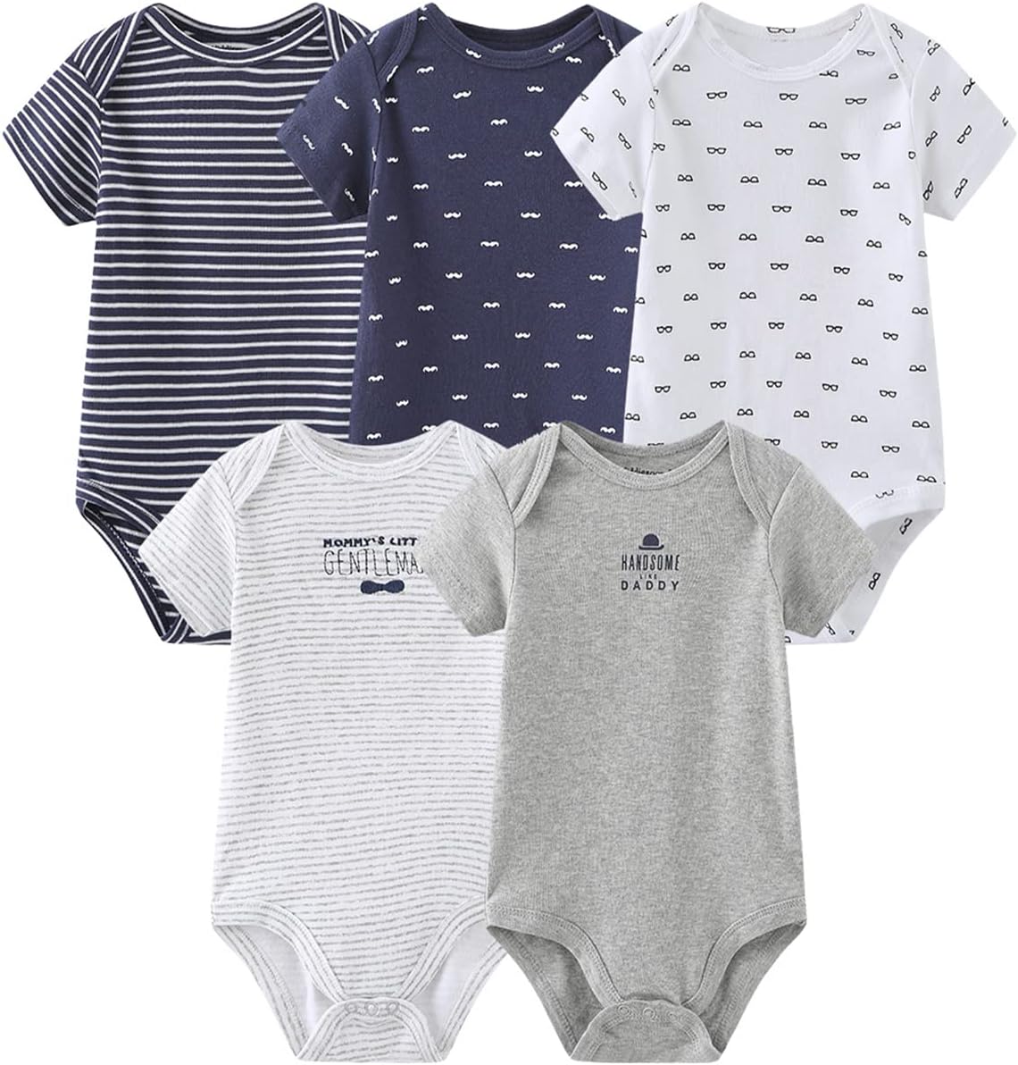 Newborn Layette Gift Set Bodysuits Pants for Baby Girl and Boy 24 Piece 100% Cotton Essentials and