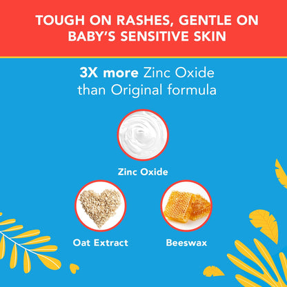 Triple Paste 3X Max Diaper Rash Ointment, Maximum Strength Zinc Oxide Ointment for Severe Diaper