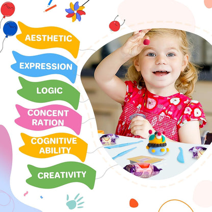 Air Dry Clay 156 Colors, Modeling Clay for Kids, Model Magic Clay, DIY Molding Clay Kit with