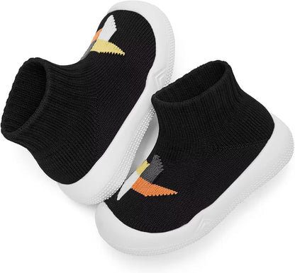 Eashi Baby Boy Girl Non-Skid Indoor Infant Walking Shoes Breathable Warm Elastic Sock Shoes with