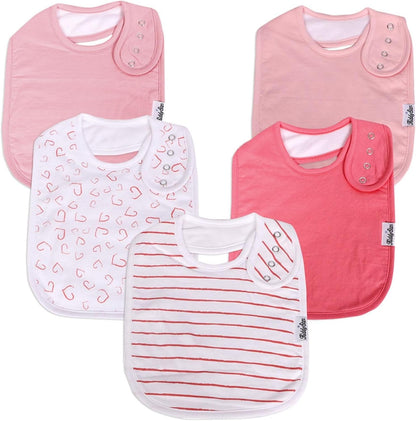 Organic Cotton Baby Bibs – Soft Teething & Drool Bib for Newborns & Toddlers – Hypoallergenic