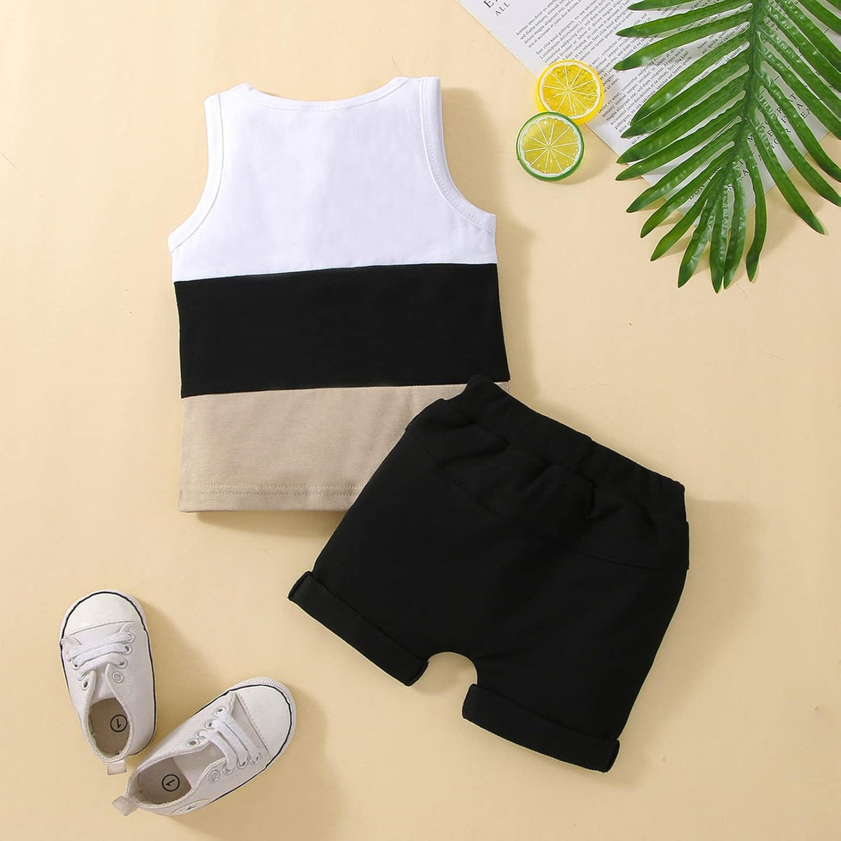Kupretty Baby Boy Summer Clothes Sleeveless Tank Tops Vest T-Shirt + Casual Shorts Toddler Outfits
