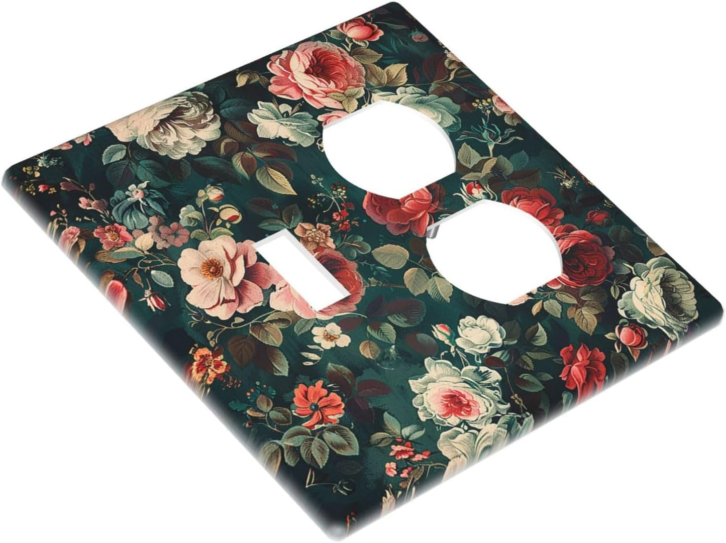 Wallplates Baroque Vintage Peony Flower Floral 1 Toggle 1 Duplex Switch Plate Electrical GFCI