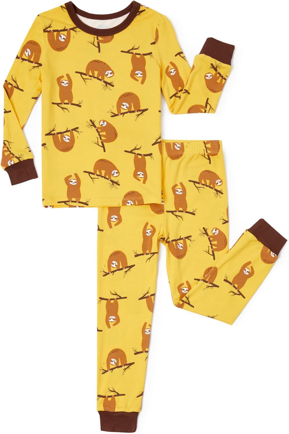 PATPAT Bamboo Viscose Pajama Set for Toddlers with Improved Tensile Strength, Snug Fit Pjs Sleeper