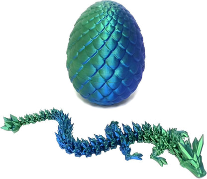 3D Printed Dragon Egg,Mystery Crystal Dragon Fidget Toys,Articulated Dragon,Home Desk Decor Easter