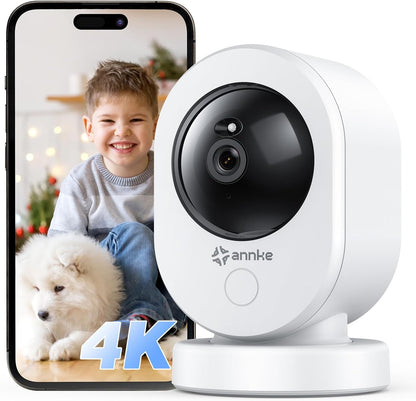 ANNKE 4K UHD House Cameras with Audio and Video, Crater Reno 2.4/5 GHz WiFi Pan & Tilt Camera, 8MP