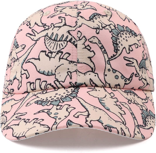 JANGANNSA Dinosaur Boys Girls Caps Embroidery Baby Baseball Caps Cotton Infant Toddler Kids Hat