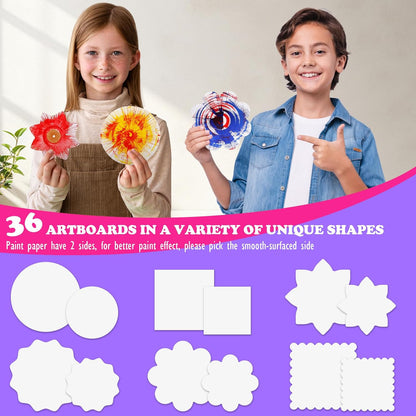 Arts and Crafts for Kids Ages 4-8,Paint Spin Art Machine Kit,Art Craft Set for 6-9 Year Old,Cool
